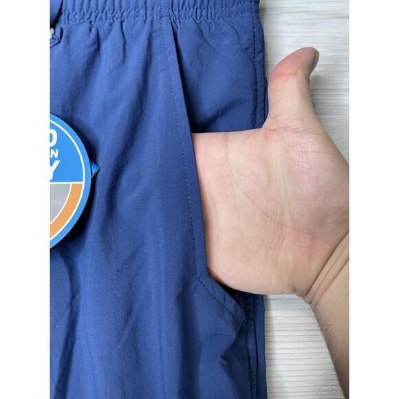 Columbia PFG Pants Mens Medium 34L Blue Nylon UPF 50 Convertible Hiking Fishing - Picture 2 of 12